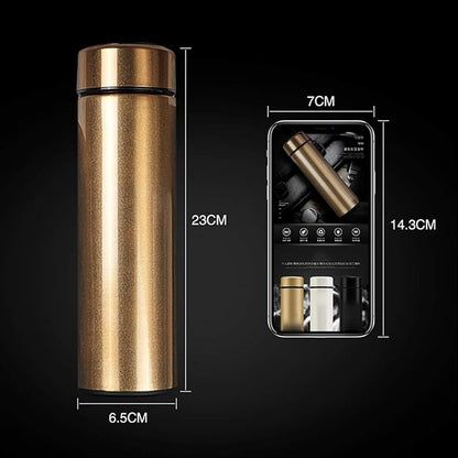 Water Bottle with LED Temperature Display,Double Walled Vacuum Insulated Water Bottle,Stainless Steel Sports AutomotiveTravel Mug,BPA-free Leak Proof Keep Cold and Keep Warm 12H