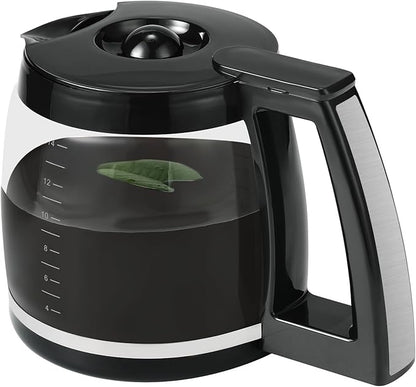 14-Cup Glass Coffee Carafe Replacement Compatible with Cuisinart Models DCC-3200P1, DCC- 3200, DCC-2200RC, Coffee Pot Replacement 14 Cup with Ergonomic Handle and Dripless Spout