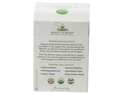 Matcha Green Tea Powder Single Serving Sticks, Dr. Weil's Ceremonial Organic Matcha Powder Singles Packets - Individual Tea Packets (24)