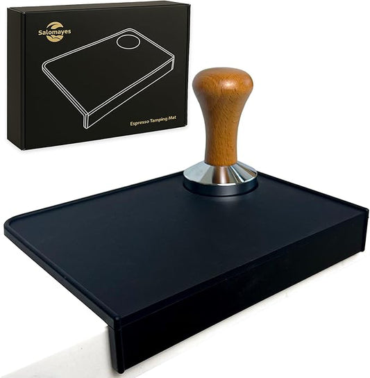 Espresso Tamping Mat 8"x6" – Compact Non-Slip Silicone Tamper Mat, Food-Grade Coffee Tamping Station for Home Baristas, Essential Espresso Accessories