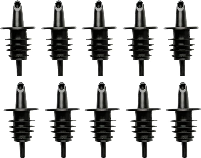 Hawaiian Shaved Ice Syrup Precise Control Bottle Pourers - Professional Pour Spouts for Snow Cone & Drink Flavors (10-Pack)