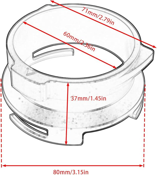 Espresso Dosing Funnel Compatible with Barsetto, Calphalon Temp IQ 58mm Portafilter, Aluminum Alloy, Black