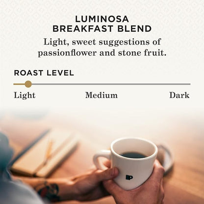 Peet's Coffee, Light Roast Keurig K-Cup Pods - Luminosa Breakfast Blend (6 Boxes of 10 K-Cup Pods)