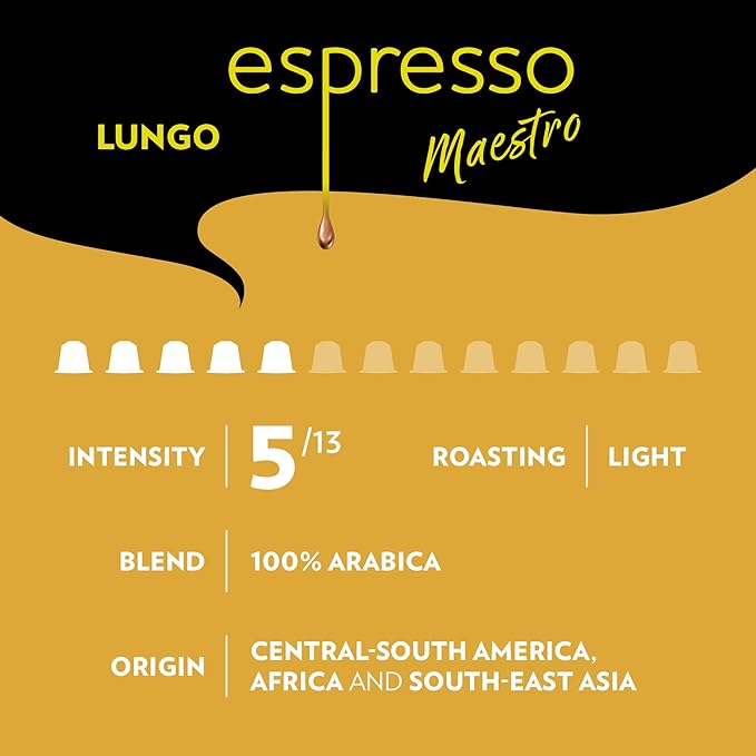 Lavazza Espresso Favorites Collection of Aluminum Capsules Compatible with Nespresso* Original Machines, Contains Light, Medium, and Dark Espresso Roast (60 Capsules)