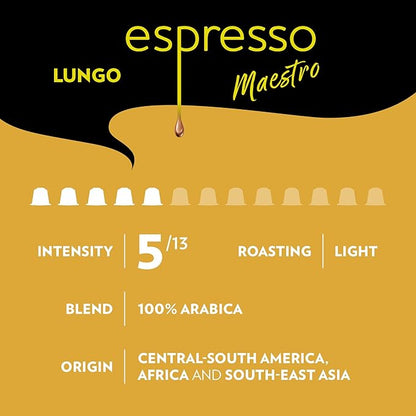Lavazza Espresso Favorites Collection of Aluminum Capsules Compatible with Nespresso* Original Machines, Contains Light, Medium, and Dark Espresso Roast (60 Capsules)