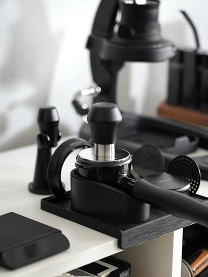 Normcore 53.3mm Espresso Tamper V4.1 Mini, Spring-Loaded Coffee with Click Feedback, Self-Leveling Stainless Steel Flat Baffle, Compatible with Breville Sage 54mm Portafilters, Black
