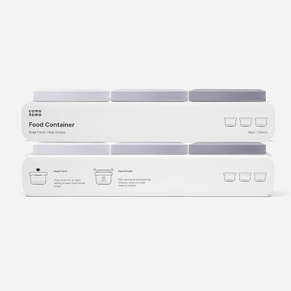 Comotomo 'Smart Vent' Food Container, Gray Set of 6
