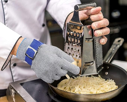 Schwer SlicePro ANSI A9 Cut Resistant Glove PR1707, Food Grade Stainless Steel Wire Metal Gloves, Cutting Gloves for Kitchen, Meat Cutting, Oyster Shucking, Fish Fillet, Non-PFAS（M, 2 PCS）