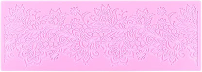 Flower Embossing Candy Silicone Mold Lace Pattern Sugar Craft Cake Decoration, Lace Mat Wedding Cake Decoration Tool