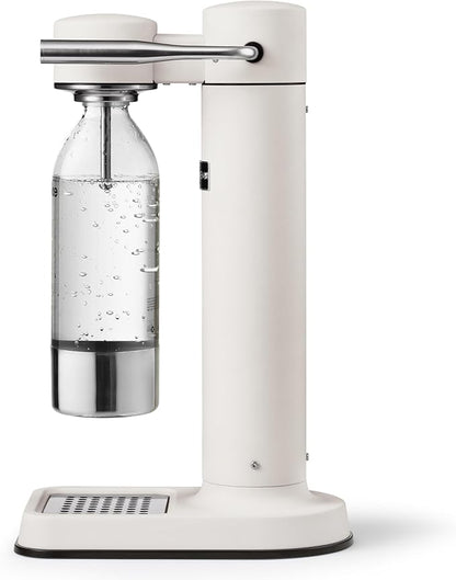 Aarke Carbonator lll, Sparkling & Carbonation Water Machine, Stainless Steel with PET BPA-Free Reusable Bottle Volume 1L/34 fl oz (Matte White)