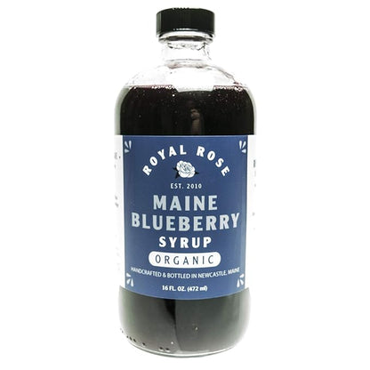 Royal Rose, Wild Maine Blueberry Organic Simple Syrup (16oz)