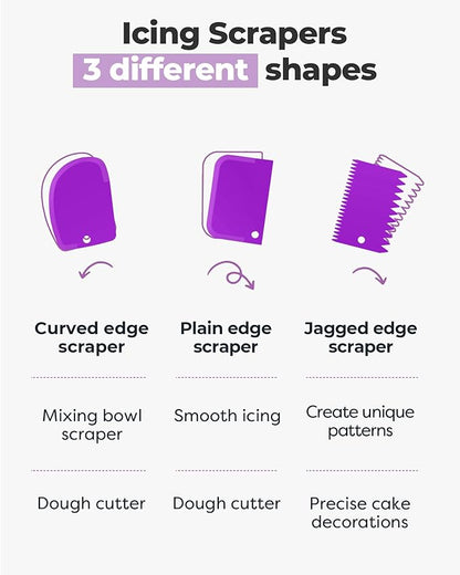 Kootek 71PCs Cake Decorating Kit, Baking Supplies Tools - Includes Cake Stand Turntable, 12 Icing Piping Tips, 2 Frosting Spatulas, 3 Scrapers, 50+2 Piping Bags, Coupler, Video Tutorial, Booklet