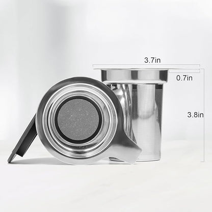PARACITY Tea Infuser for Loose Leaf Tea, Loose Leaf Tea Infuser with Handles, Tea Strainer Extra Fine 18/8 Stainless Steel, Tea Strainer for Teapots, Mugs, Cups to Steep Loose Leaf Tea（2 Pack)