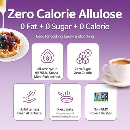 ALTist Allulose Syrup Sweetener – Zero Calorie Liquid Sugar Alternative, Keto, Vegan, Non-GMO, Plant-Based | 1:1 Sugar Replacement, No Net Carbs, Zero Fat, 17.7 fl oz x 2 Bottle - Original