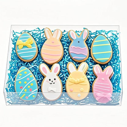 RomanticBaking 10PCS 10x7x2 inches Clear Bakery Boxes for Strawberry,Cookies, Macaron,Gift Treat Boxes for Party Favors