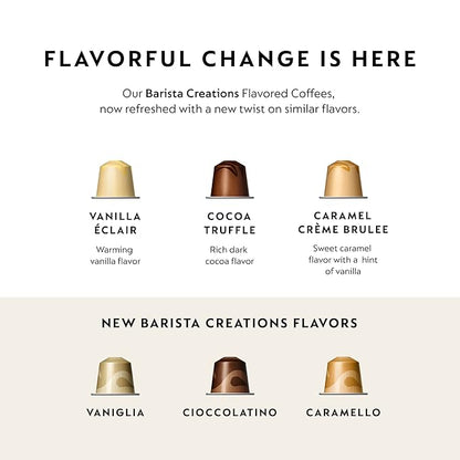 Nespresso Capsules Original Line, Barista Flavored Pack, Medium Roast Espresso Coffee, 30 Count Espresso Coffee Pods