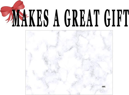 Rogue River Tactical Gray White Marble Art Kitchen Glass Cutting Board Modern Decorative Gift Abstract Wavy Contrast Design