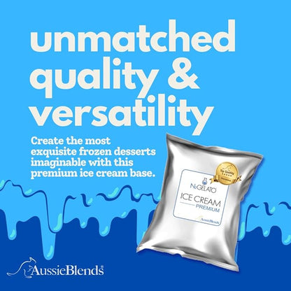 AussieBlends Premium Ice Cream Mix For Soft Serve, Rolled Ice Cream, Gelato, Liquid Nitrogen, 1-Pack, Imported