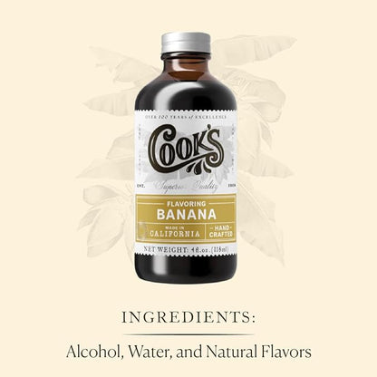 Cook's, Banana Flavoring for Baking, Candies, Beverages and Ice Cream, 8 oz