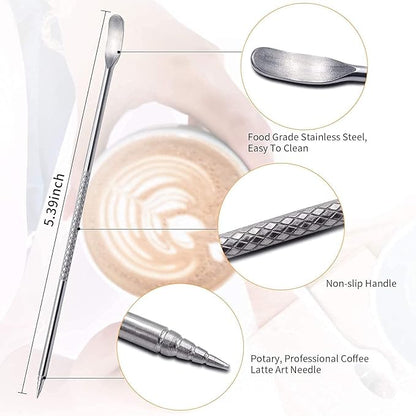 Milk Frothing Pitchers-12oz/350ML Stainless Steel Steaming Pitchers, Scale Coffee/Milk/Cappuccino/Latte Art Barista Steam Pitchers, Milk Jug Cup with Decorating Pen-Silver