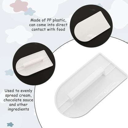 5 Pcs Fondant Smoother, Icing Smoother Essential Baking Tools for Perfectly Smooth Cakes(White)