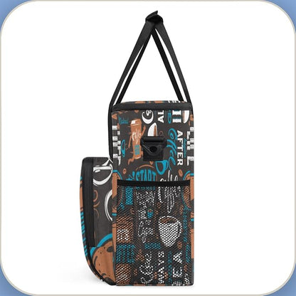 Blue Coffee Cafe Maker Carrying Bag Travel Case Compatible with Keurig K-Mini or K-Mini Plus Portable Single Serve Coffee Brewer Case with Pockets for K-cup Pods