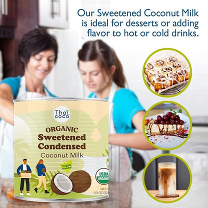 Thai Coco - Organic Sweetened Condensed Coconut Milk Dairy Free - 11.3 oz. 6 Pk