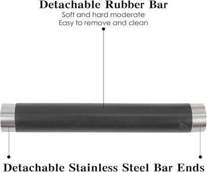 Italian Espresso Tapping Box, Stainless Steel Coffee Grinding Tapping Box, With Detachable Tapping Rod And Anti Slip Rubber Base (Silver-S)