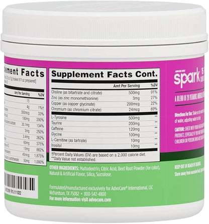 AdvoCare Spark - Energy Drink Mix - Vitamin & Amino Acid Supplement - Supports Energy & Focus - Portable Immune Support - Sugar-Free - Watermelon