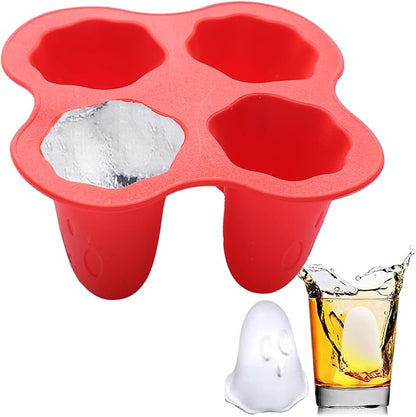 Halloween Ice Cube Molds,5PCS Ghost Silicone Molds for Chocolate, Candy, Jelly,Cake Topper Halloween Party Ice Cube Tray