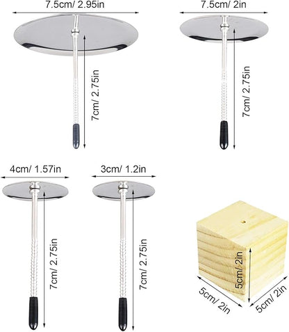 12 PCS Cake Decorating Supplies, Woohome 8 PCS 2 Style Cake Flower Nail, 2 PCS Flower Lifters and 1 PCS Wood Flower Nails Holder, 1 PCS Cake Icing Dispensers for Icing Flowers Decoration