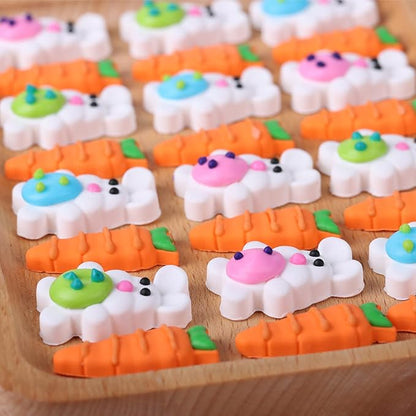 Edible Easter Cake Decorations for Cake Decorating, Carrot Cake Decorations, Bunny Cupcake Toppers for Easter Theme Cake, Macarons, Cookies, Waffles, Cakecircles