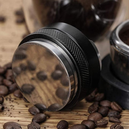 53mm Coffee Distributor and Tamper, Dual Head Coffee Leveler Compatible with Breville 54mm Portafilter, Adjustable Depth- Professional Espresso Hand Tampers