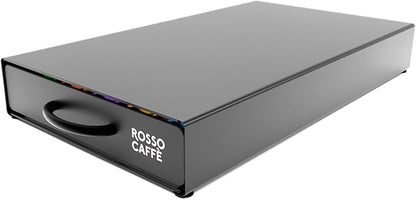ROSSO CAFFÈ - Coffee Capsule Drawer Organizer, Holds Up to 45 capsules, Space-Saving Storage, Sleek Countertop Design