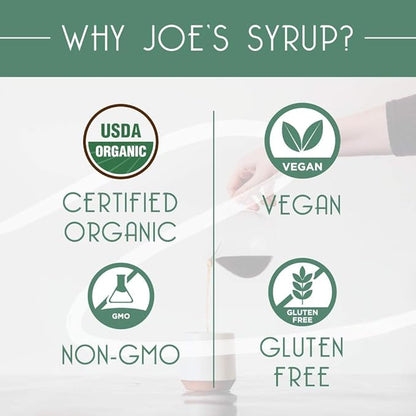 Joe’s Syrup Organic Flavored Syrup, Organic Candy Cane Mint, 750 ml