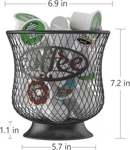 Coffee Pod Holder, Large Capacity K Cup Holder, Nespresso Pods Holder K Cup Organizer for Kitchen Countertop, Coffee Bar Accessories, Pod Holder for Keuring Espresso Capsule Coffee Creamer