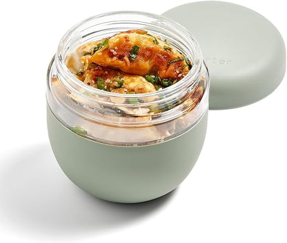 W&P Porter Seal Tight Glass Lunch Bowl Container w/Lid Blush 24 Ounces Leak & Spill Proof, Soup & Stew Food Storage, Meal Prep, Airtight, Microwave and Dishwasher Safe, BPA-Free Glass