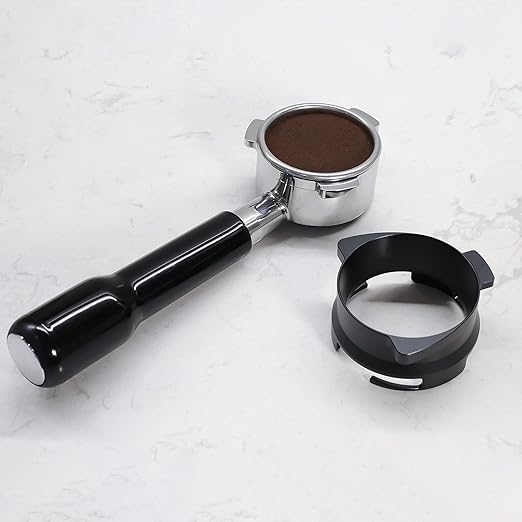 FIRJOY 54mm Espresso Dosing Funnel for Breville Barista Portafilters (Aluminum Alloy-Black)