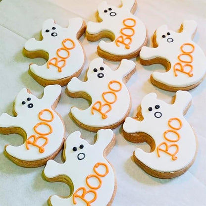 Halloween Cookie Cutters 5pcs, Cat Bat Pumpkin Magic Hat Cookie Cutter Sturdy Easy to Clean & Demold Pancake Dough Molds, Fondant Cutters for Baking Biscuit