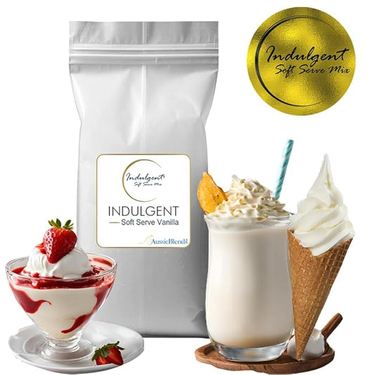 AussieBlends Indulgent Soft Serve Mix Vanilla Powder For Soft Serve, Milkshake | 1-Pack, 3.3 lb (1.5 kg bag)