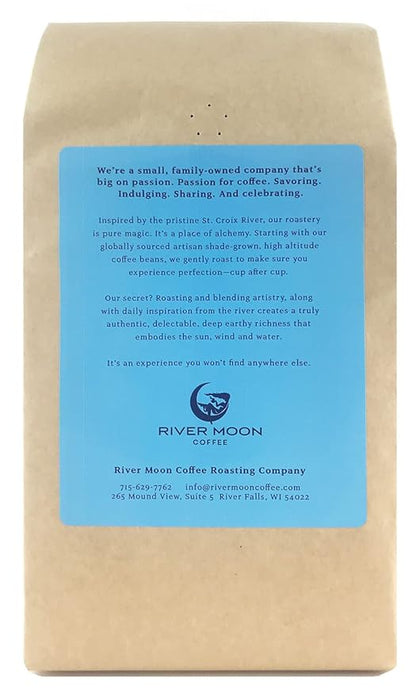 River Moon Coffee, Kona Coffee Whole Bean, Medium Roast, 2 lbs, Kona Waves Hawaiian Blend, Sustainably Farmed, 100% Arabica