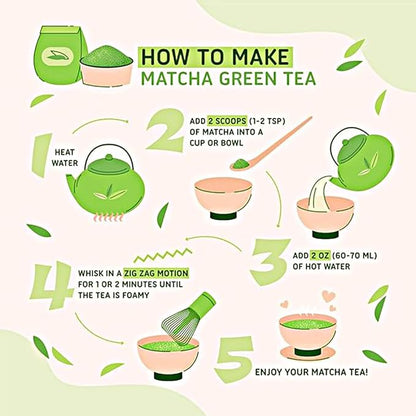 ARTDOU Golden Bamboo Matcha Whisk Japanese Chasen – Traditional Green Tea Powder Stirrer for Preparing，Matcha Latte,Iced Matcha 茶せん 100本立