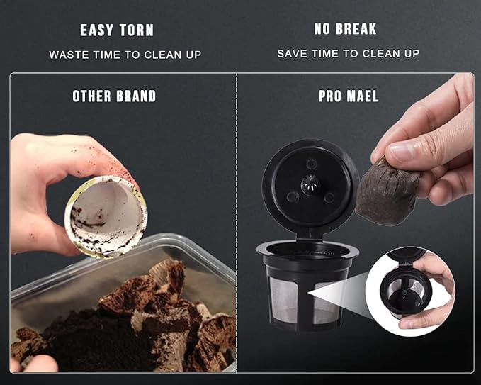Pro Mael 360 Count Disposable K Cup Filters, Coffee Filter Paper for Keurig Brewers Single Serve 1.0 and 2.0, Use with Reusable K Cup Pods (Natural Unbleached)