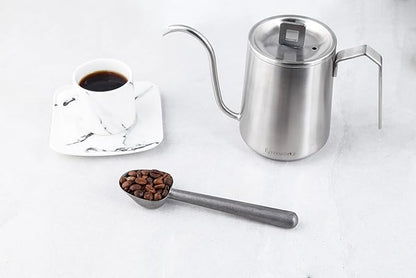 Easyworkz Stainless Steel Long Hollow Handle Coffee Scoop,7g Measuring Spoon for Ground Coffee and Loose Leaf Tea, Vintage