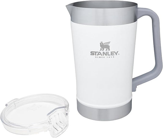Stanley Stay-Chill Pitcher 64 oz | Cold Water, Beer, and Drink Pitcher with Lid | Large Capacity Durable Beverage Container with Handle | Insulated Stainless Steel | BPA-Free | Polar