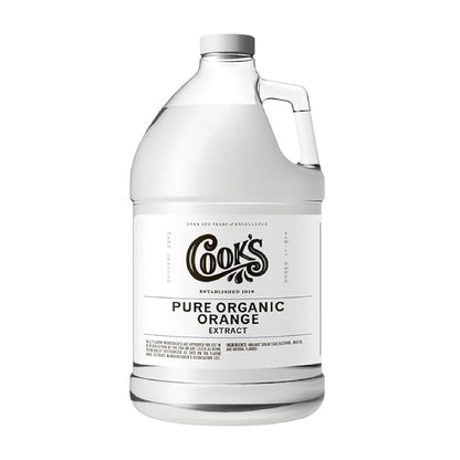 Cook's, Organic Orange Extract for Baking, Ice Cream, Cakes, Breads, 128 Ounces (1 Gallon)