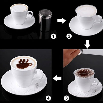 32 Pcs Coffee Decorating Stencils, SENHAI 2 Pack 32 Pcs Foam Latte Art Stencils Barista Template for Decorating Oatmeal Cupcake Cake Cappuccino Hot Chocolate for Adult Kids Children
