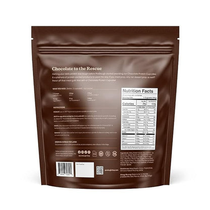 ProDough High Protein- Gluten Free Cupcake Mix, Low Carb, 13g of Protein per Cupcake, No Added Sugars, Keto Friendly, Makes 12, Healthy Dessert (Chocolate)