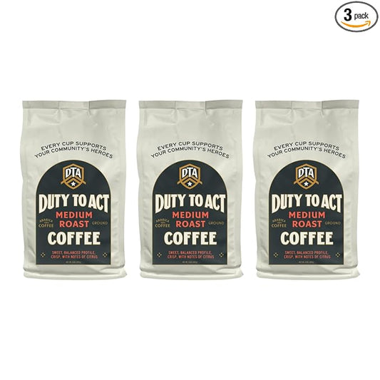 Duty to Act Medium Roast Ground Coffee, 2 lbs (Pack of 3)