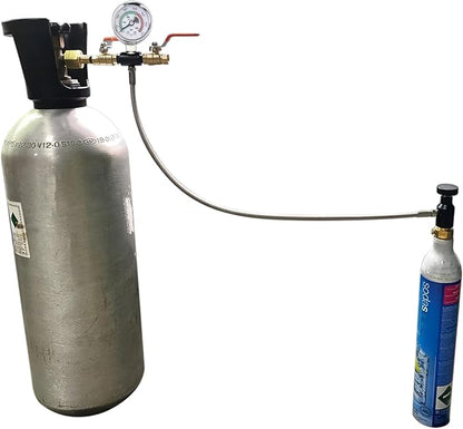 Soda Maker Co2 Tank Refill Adapter Hose,Soda Machine Co2 Cylinder Refill Station for Filling Soda blue Co2 Canister, 24inch Hose
